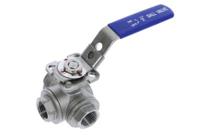 K-MU-890-VA - 3-2-Wege-T-Muffen-Kugelhahn III Hebel
